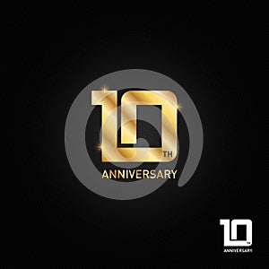 10 years anniversary logo, icon and symbol vector illustration