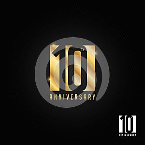 10 years anniversary logo, icon and symbol vector illustration