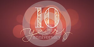 10 years anniversary vector banner