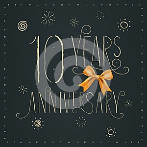 10 years anniversary vector icon, logo. Design element