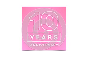 10 years anniversary vector icon, logo. Graphic design element with number