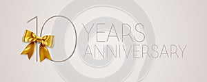 10 years anniversary vector icon, symbol, logo. Graphic background or card