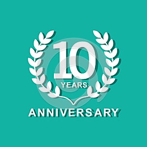 10 Years Anniversary Vector Template Design Illustration