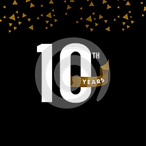 10 Years Anniversary Vector Template Design Illustration