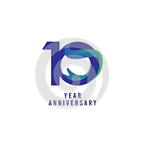 10 Years Anniversary Vector Template Design Illustration