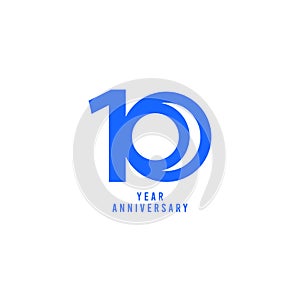 10 Years Anniversary Vector Template Design Illustration