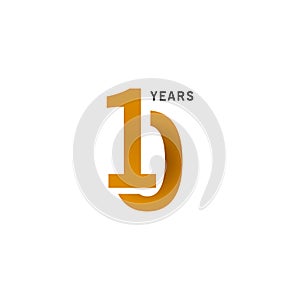 10 Years Anniversary Vector Template Design illustration