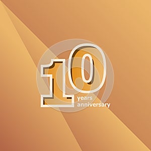 10 Years Anniversary Vector Template Design Illustration