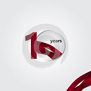 10 Years Anniversary Vector Template Design Illustration