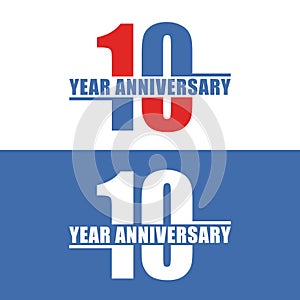 10 Years Anniversary Vector Template Design Illustration