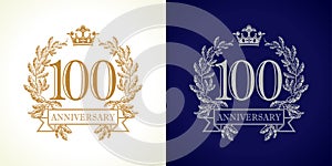 100 anniversary luxury logo.