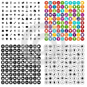 100 athlete icons set variant