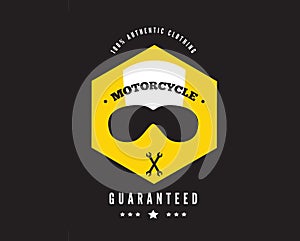 100% authentic clothing, motorcycle race icon