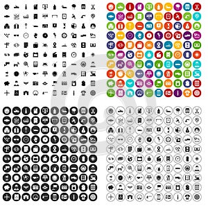 100 auto repair icons set vector variant