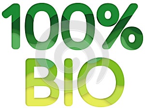 100% BIO product logo.