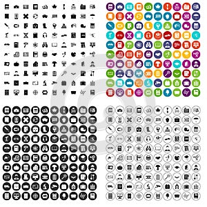 100 book icons set vector variant