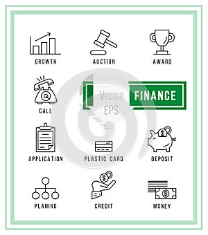 100 business icons, human resource, finance, logistic icon set