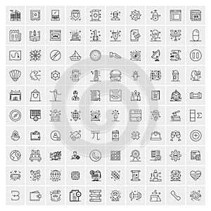 100 Business Icons Universal Set for Web and Mobile