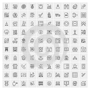 100 Business Icons Universal Set for Web and Mobile