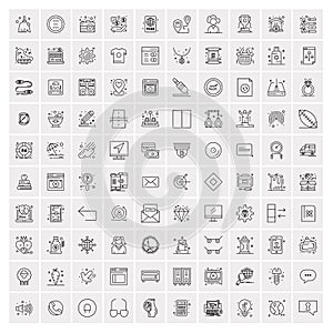 100 Business Icons Universal Set for Web and Mobile