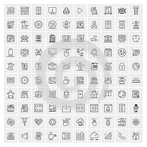 100 Business Icons Universal Set for Web and Mobile