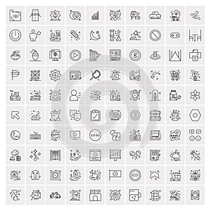 100 Business Icons Universal Set for Web and Mobile