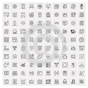 100 Business Icons Universal Set for Web and Mobile