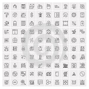 100 Business Icons Universal Set for Web and Mobile