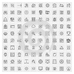 100 Business Icons Universal Set for Web and Mobile