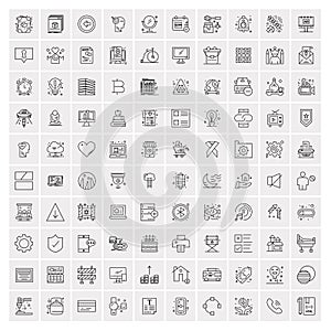 100 Business Icons Universal Set for Web and Mobile