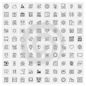 100 Business Icons Universal Set for Web and Mobile