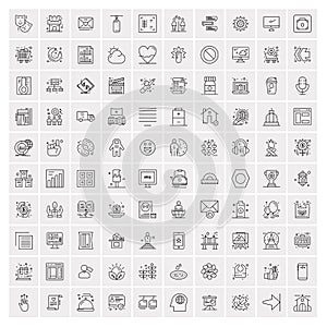 100 Business Icons Universal Set for Web and Mobile