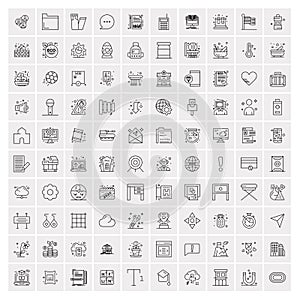 100 Business Icons Universal Set for Web and Mobile