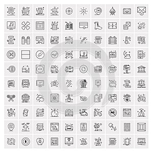 100 Business Icons Universal Set for Web and Mobile