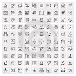 100 Business Icons Universal Set for Web and Mobile