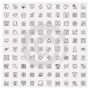 100 Business Icons Universal Set for Web and Mobile