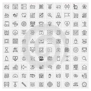 100 Business Icons Universal Set for Web and Mobile