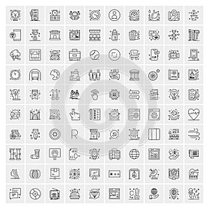 100 Business Icons Universal Set for Web and Mobile