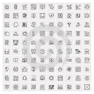 100 Business Icons Universal Set for Web and Mobile