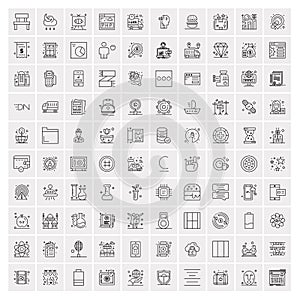 100 Business Icons Universal Set for Web and Mobile