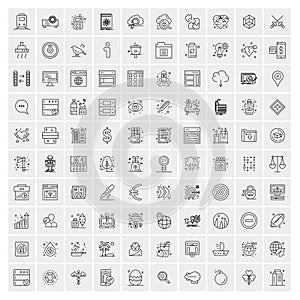 100 Business Icons Universal Set for Web and Mobile