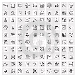 100 Business Icons Universal Set for Web and Mobile