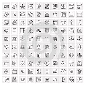 100 Business Icons Universal Set for Web and Mobile