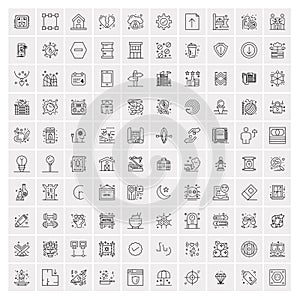 100 Business Icons Universal Set for Web and Mobile