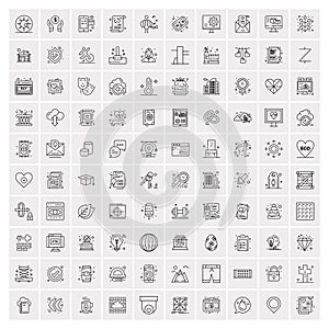 100 Business Icons Universal Set for Web and Mobile