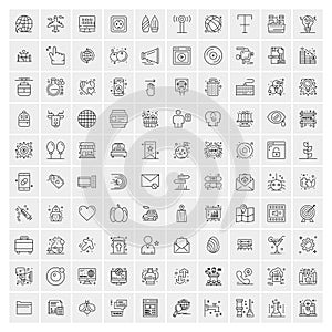 100 Business Icons Universal Set for Web and Mobile