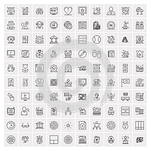 100 Business Icons Universal Set for Web and Mobile