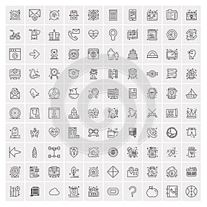 100 Business Icons Universal Set for Web and Mobile