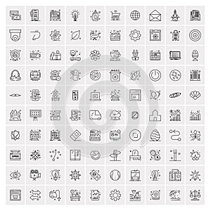 100 Business Icons Universal Set for Web and Mobile