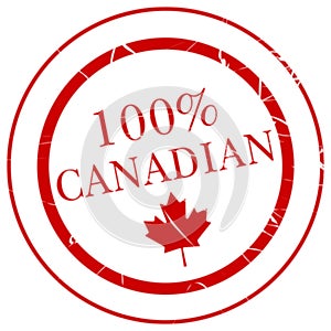 100% Canadian Rubber Stamp